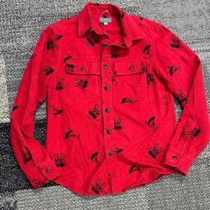 LL Bean Chamois Cloth Bean Boot Red Shirt
Size-Small